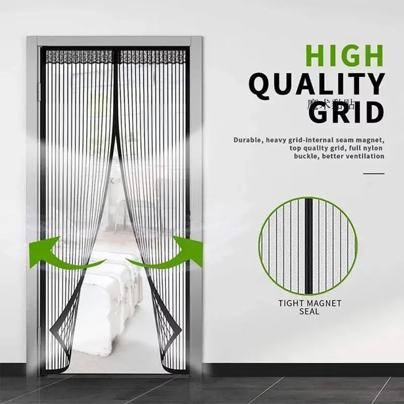 Anti-Mosquito Net Summer Automatic Closing Magnetic Mosquito Net Invisible Door Mesh Anti Bug Fly Partition Curtain Magic Mesh