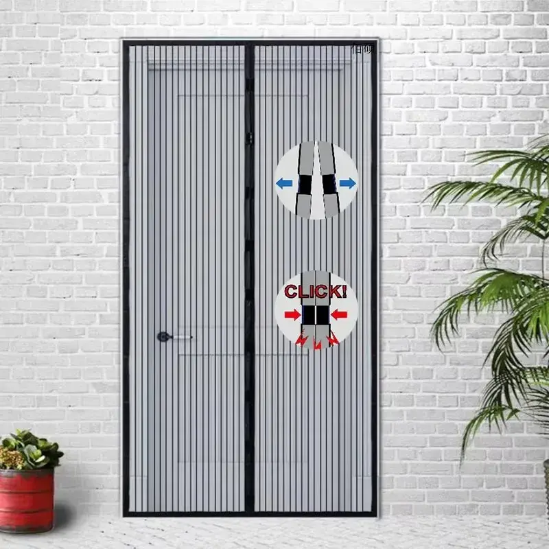 Anti-Mosquito Net Summer Automatic Closing Magnetic Mosquito Net Invisible Door Mesh Anti Bug Fly Partition Curtain Magic Mesh