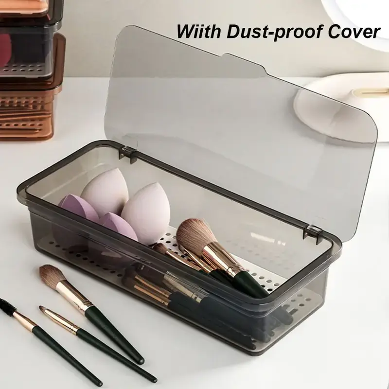 Cutlery Storage Tray Holder Tableware Organizer Spoon Fork Storage Box Plastic Container Cutlery Rack With Lid And Drainer