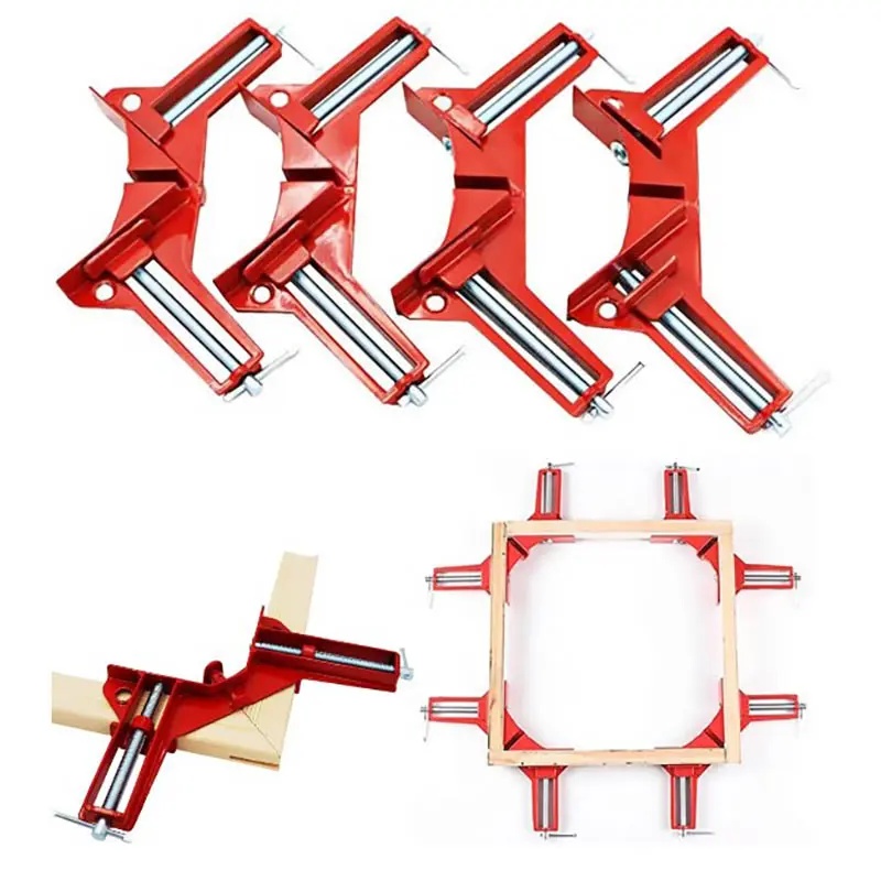 4pcs Right Angle Clamp, 90 Degrees Corner Clamp, Picture Frame Holder, Glass Holder, DIY Woodworking Hand Tools