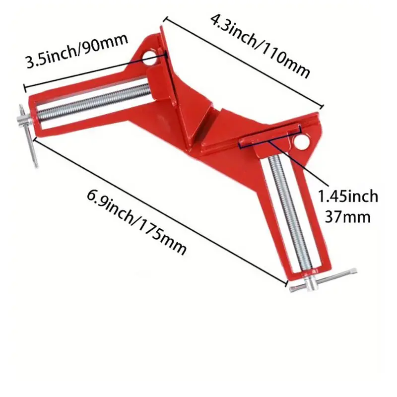 4pcs Right Angle Clamp, 90 Degrees Corner Clamp, Picture Frame Holder, Glass Holder, DIY Woodworking Hand Tools