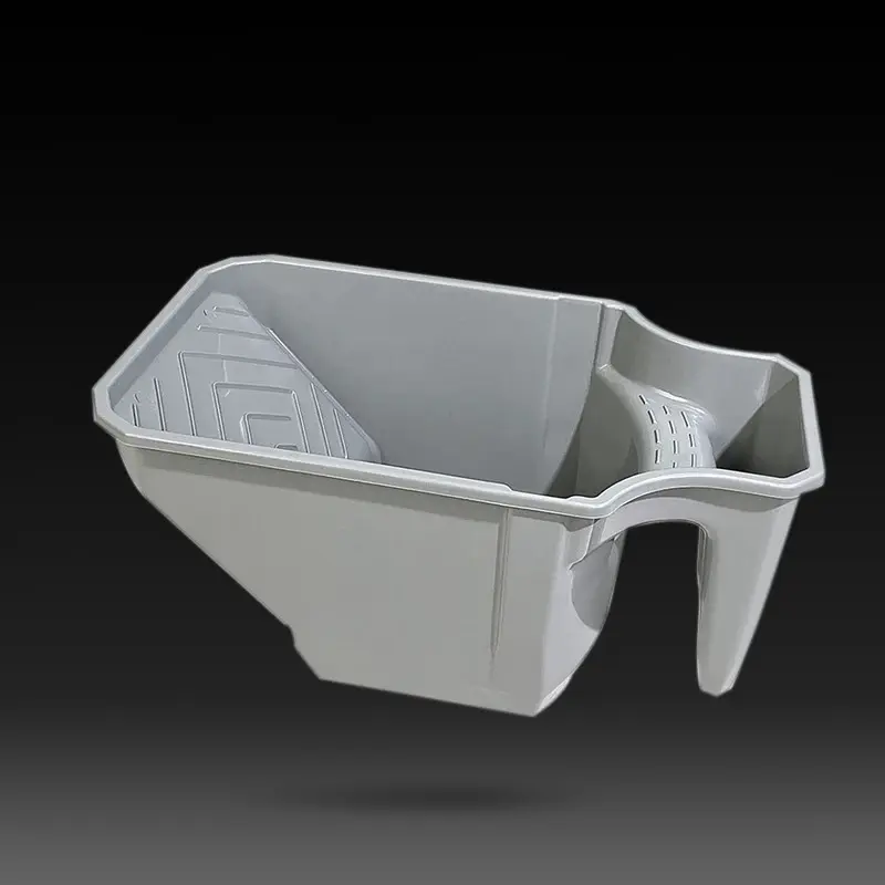 4-Inch Handheld Paint Cup with Roller Frame - Durable PP Material, Large Capacity, Easy Matching for Brushes & Rollers, Gray
