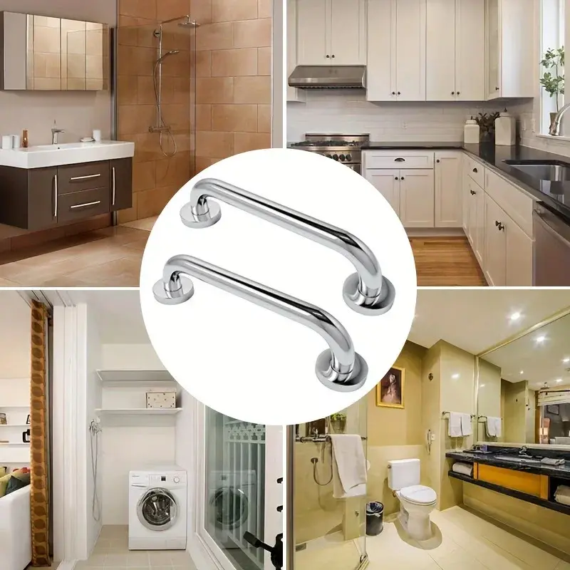 1/2pcs 30/40/50cm Handrail High Quality Stainless Steel Bathroom Tub Toilet Grab Bar Shower Safety Support Handle Towel Rack