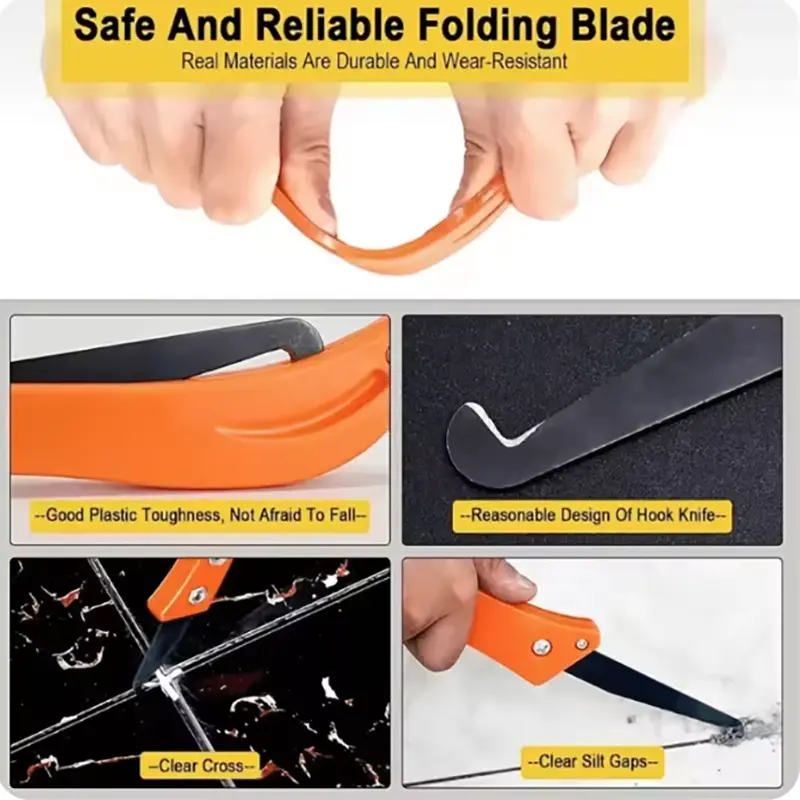 Professional Gap Hook Knife Tile Repair Tool Old Mortar Cleaning Dust Removal Steel Construction Hand Tools