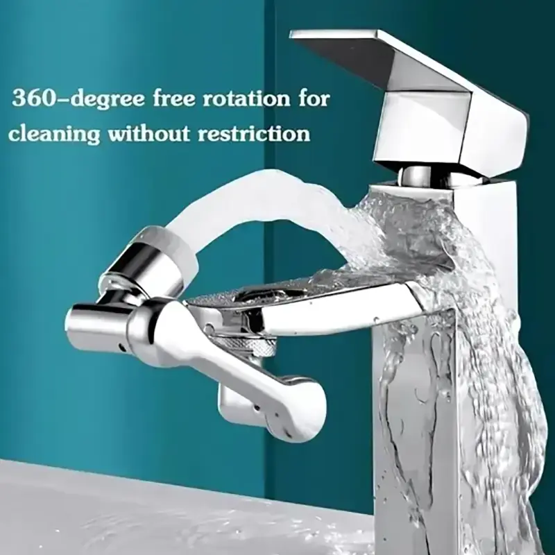 1/2pcs Faucet Extender, ABS Robotic Arm,Single Mode,1080° Rotating Universal Faucet Extension, Swivel Faucet For Bathroom Sink