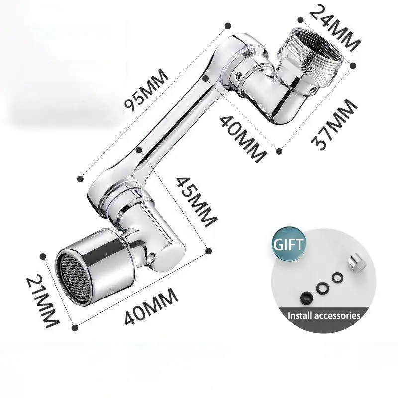 1/2pcs Faucet Extender, ABS Robotic Arm,Single Mode,1080° Rotating Universal Faucet Extension, Swivel Faucet For Bathroom Sink