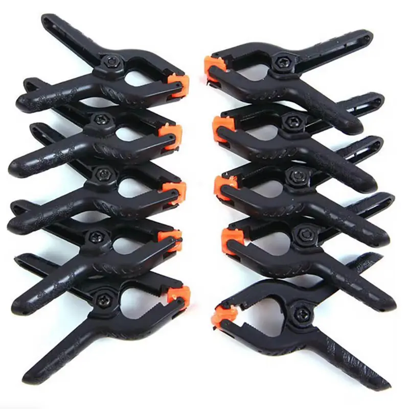 10pcs 2inch Spring Clamps DIY Woodworking Tools Plastic Nylon Clamps For Woodworking Spring Clip Photo Studio Background