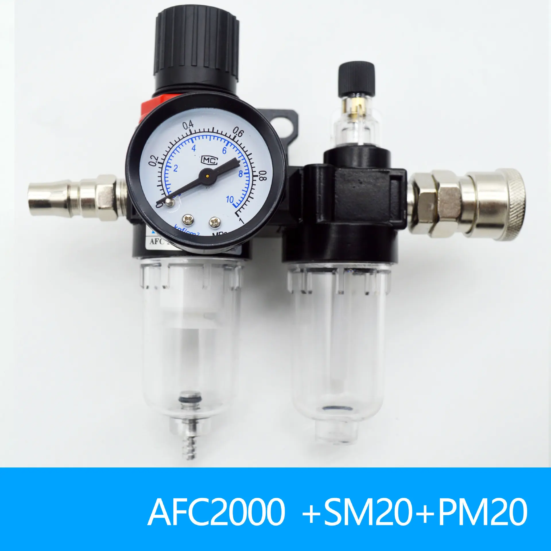 AFC2000 AFR2000 + AL2000 G1/4 air compressor oil and water separator air filter is used to reduce the pressure valve regulator