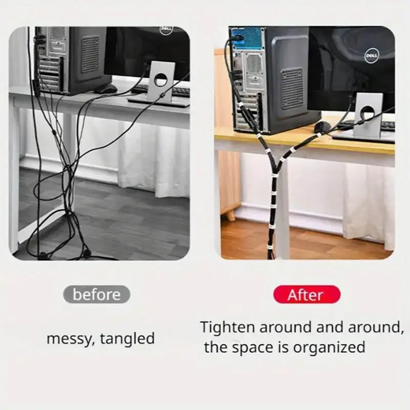 1Roll 3/5m Reusable Cable Straps Cable Ties Hook & Loop Nylon Fastening Tape Wire Organizer For Cords Cable Management