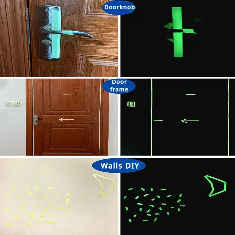 Luminous Fluorescent Night Self-adhesive Glow In The Dark Sticker Tape Safety Security Home Decoration Warning Adhesive Tape
