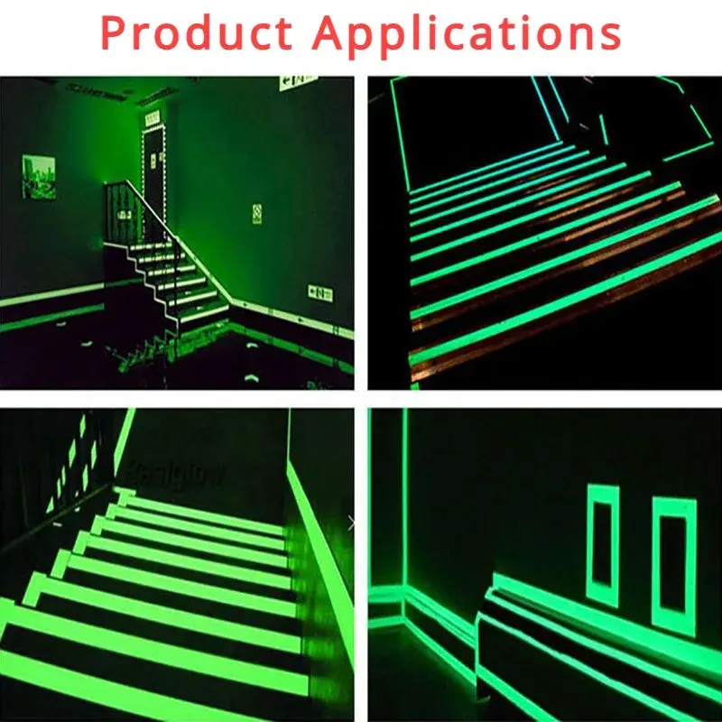 Luminous Fluorescent Night Self-adhesive Glow In The Dark Sticker Tape Safety Security Home Decoration Warning Adhesive Tape