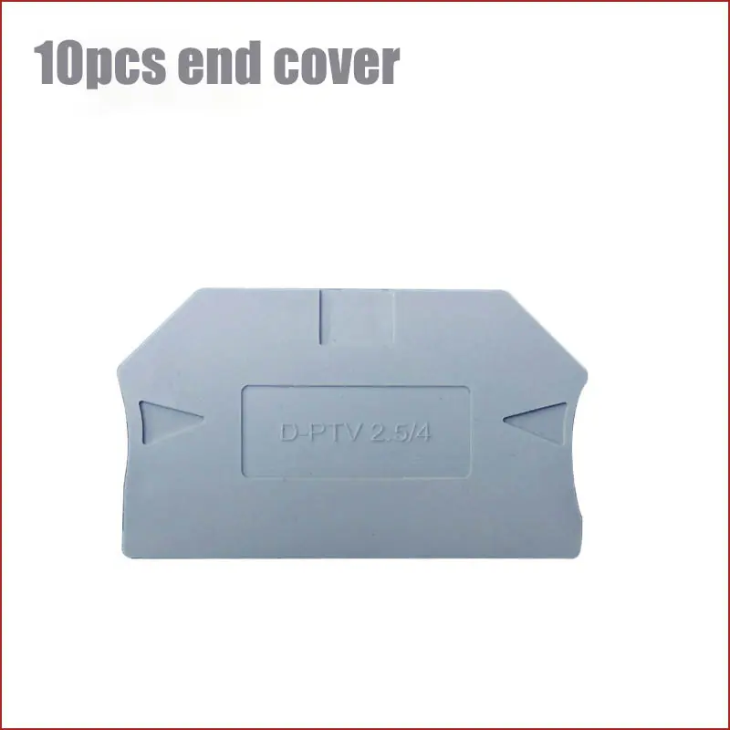 10Pcs DIN Rail Terminal Block PTV-2.5 Push-In Terminal Connector Spring Side-Entry 2.5mm² Cable Wiring Conductor PTV2.5