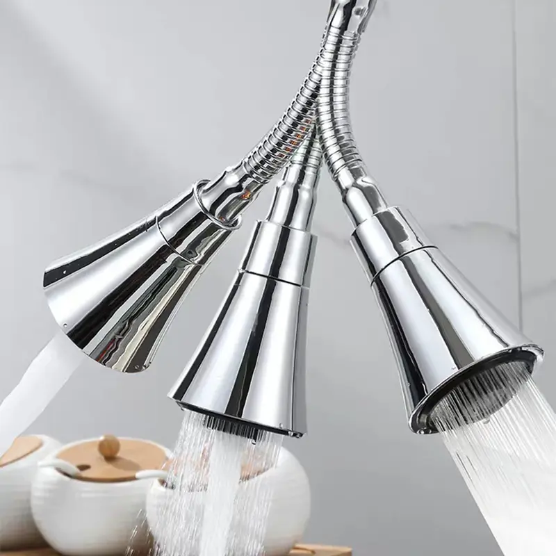 1/2PCs stainless steel faucet extender with rotating anti-splash bubbler multifunctional sleek design for kitchen bathroom sinks