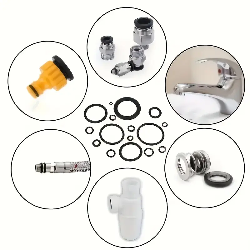 770pcs Durable Rubber O Ring Kit - 18 Sizes for Pressure Washer, Plumbing, Air & Gas Connections - Resists Oil & Heat