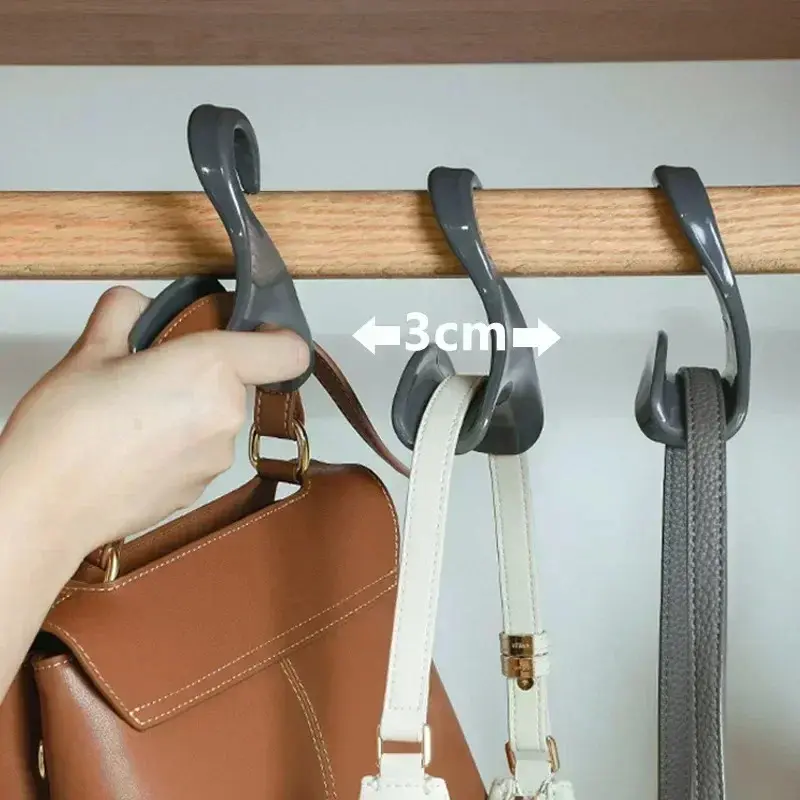 5/10pcs bag hanger hook Handbag hat scarf storage rack wardrobe backpack hook Handbag Holder Storage Rack Organization