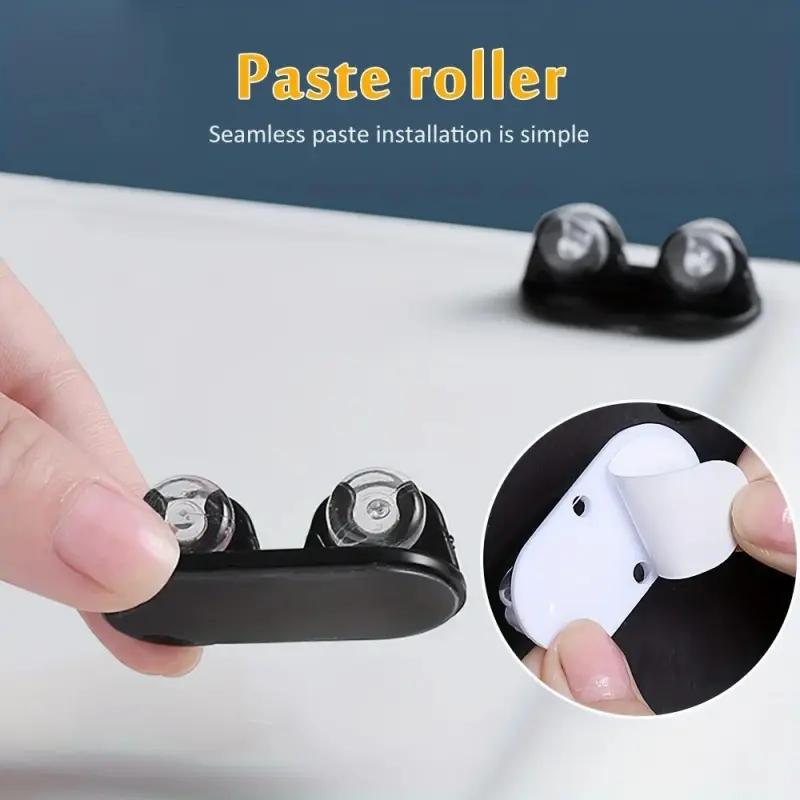 4/8/12Pcs Self Adhesive Heavy Duty 4-ball Pulley 360° Rotation Universal Wheel Mute Strong Load-bearing Furniture Casters Wheels