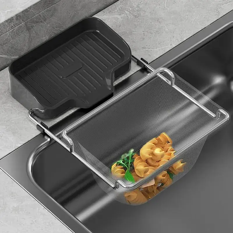 1pc Includes 50 Strainers Kitchen Sink Strainer Drainage Shelf Multi-Purpose Storage Rack Kitchen Waste Sink Residue Mesh Shelf