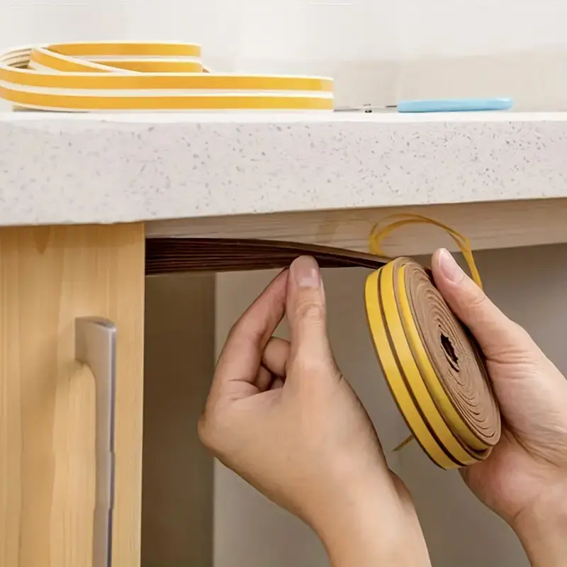 Weatherproof Door Window Seal Strip Self-Adhesive D Type Doors Window Gasket Soundproof Foam Weatherstrip Sealed Collision Strip