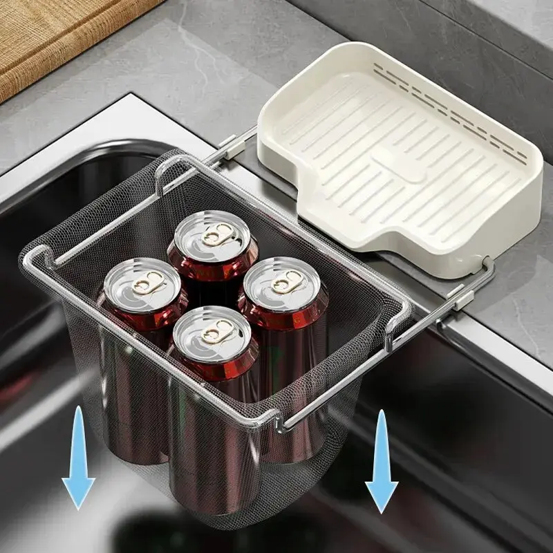 1pc Includes 50 Strainers Kitchen Sink Strainer Drainage Shelf Multi-Purpose Storage Rack Kitchen Waste Sink Residue Mesh Shelf