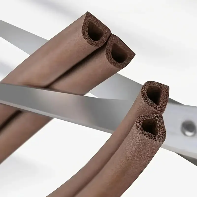 Weatherproof Door Window Seal Strip Self-Adhesive D Type Doors Window Gasket Soundproof Foam Weatherstrip Sealed Collision Strip