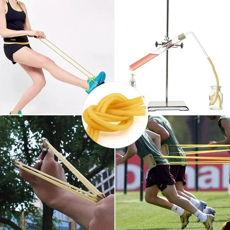 5-10M Yellow Nature Latex Rubber Hoses High Resilient Surgical Medical Tube Slingshot Catapult Elastic Band