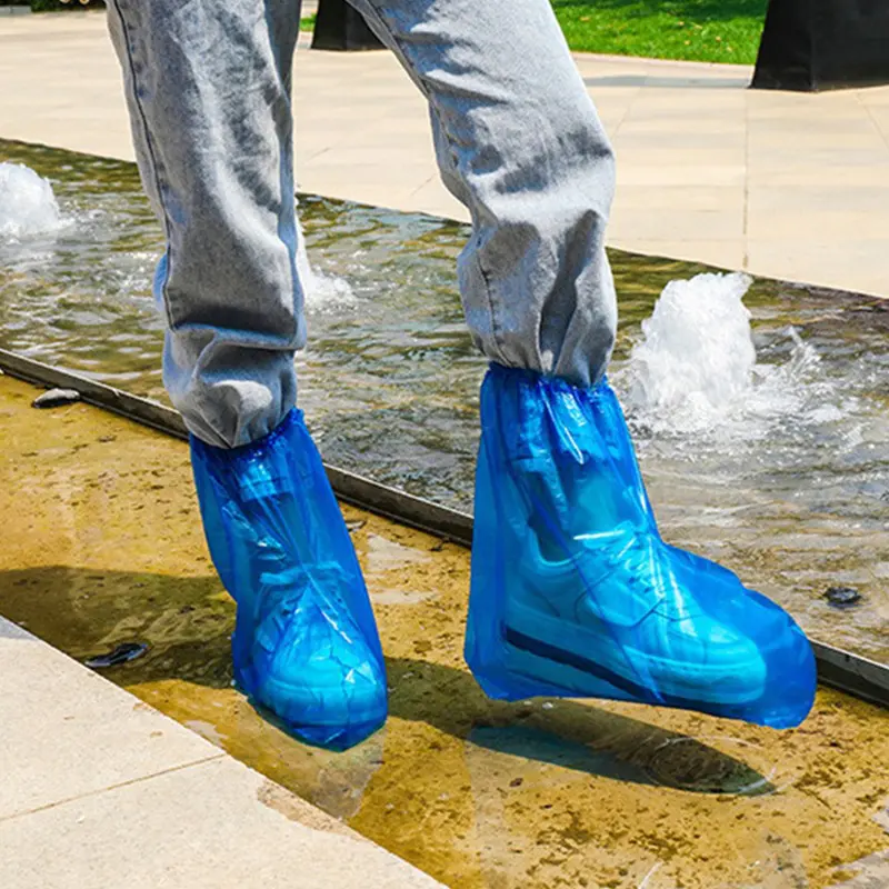Disposable Shoe Covers - Waterproof, Anti-Slip, Thickened and Wear-Resistant - Transparent Plastic Booties for Children in Rainy