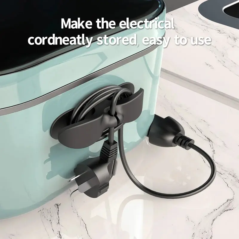 3-20pcs Cord Winder Organizer for Kitchen Appliance Cord Wrapper Cable Management Clip Holder for Air Fryer Coffee Machine Fixer