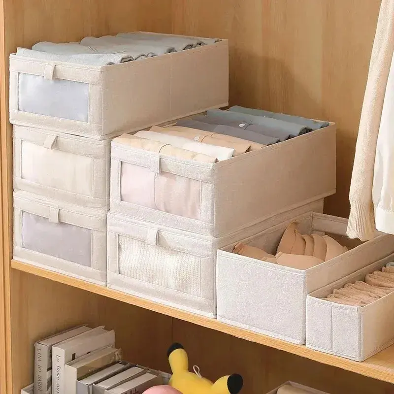 Pants Storage Box Clothes Organizers of Cabinets and Drawers Fabric Foldable Boxes for Bedroom Wardrobe Organization Home ﻿