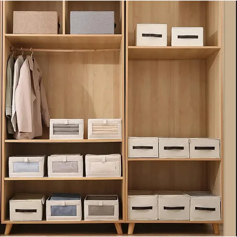 Pants Storage Box Clothes Organizers of Cabinets and Drawers Fabric Foldable Boxes for Bedroom Wardrobe Organization Home ﻿