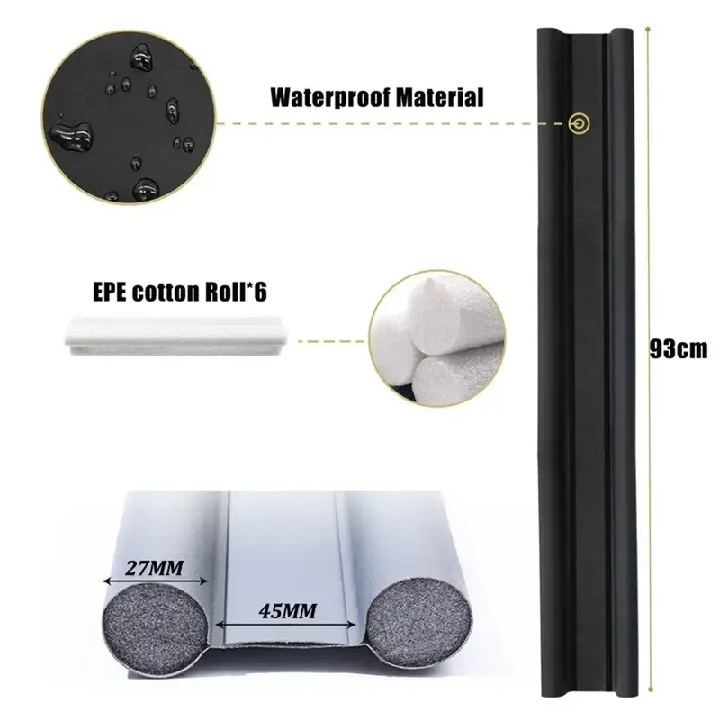 Windproof Seal Strip Draught Excluder Stopper By Bottom Guard Double Protector Doorstop Dustproof Blocker Sealer Soundproof