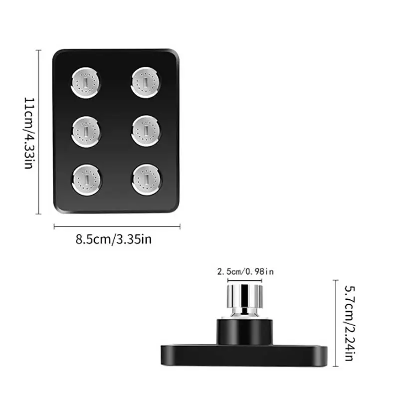 Square Magic Water Shower Head Rain Drenching Mode Suspension Type Whole Body Shower Large Area Home Bathroom Accessories Sets
