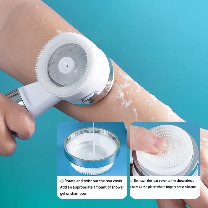 1 Set Handheld Shower Head With Shower Bracket And Hose 3 Modes Adjustable Water Output Shower Head Bathroom Accessories