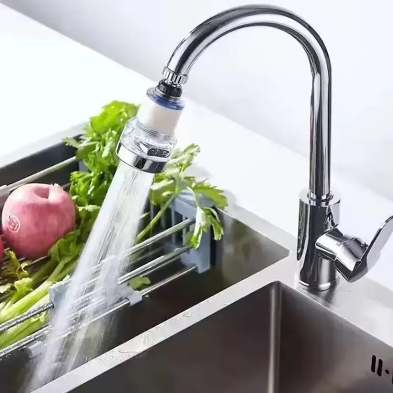 360° Rotatable Extension Conventional Filter Faucet Nozzle Universal Bathroom Faucet Extension Adapter Aerator Faucet Extender