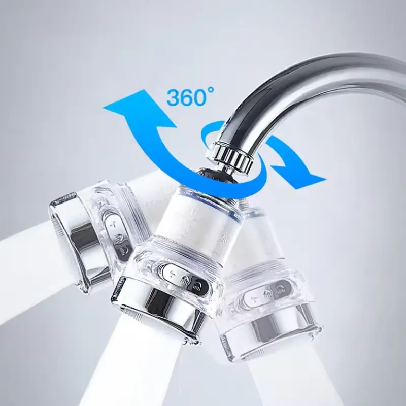 360° Rotatable Extension Conventional Filter Faucet Nozzle Universal Bathroom Faucet Extension Adapter Aerator Faucet Extender