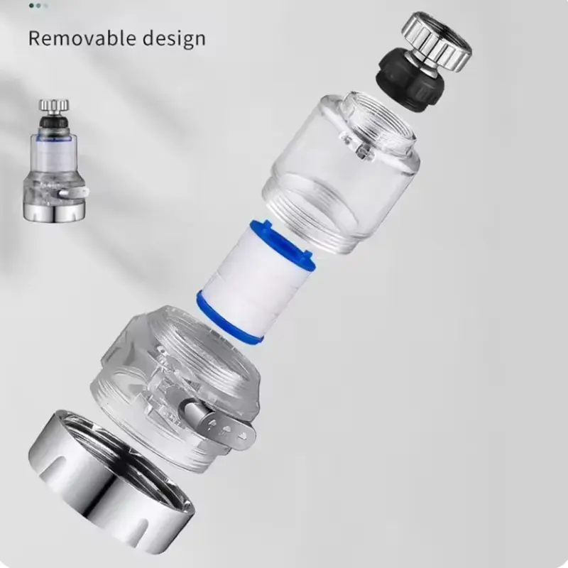 360° Rotatable Extension Conventional Filter Faucet Nozzle Universal Bathroom Faucet Extension Adapter Aerator Faucet Extender