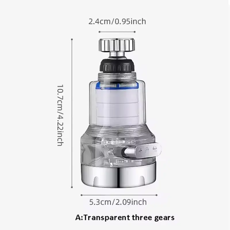 360° Rotatable Extension Conventional Filter Faucet Nozzle Universal Bathroom Faucet Extension Adapter Aerator Faucet Extender