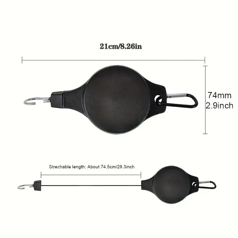 3/6pcs Retractable Plant Pulley Adjustable Hanging Flower Basket Hooks for Hanging Plants Heavy Duty Indoor Outdoor Plant Hanger