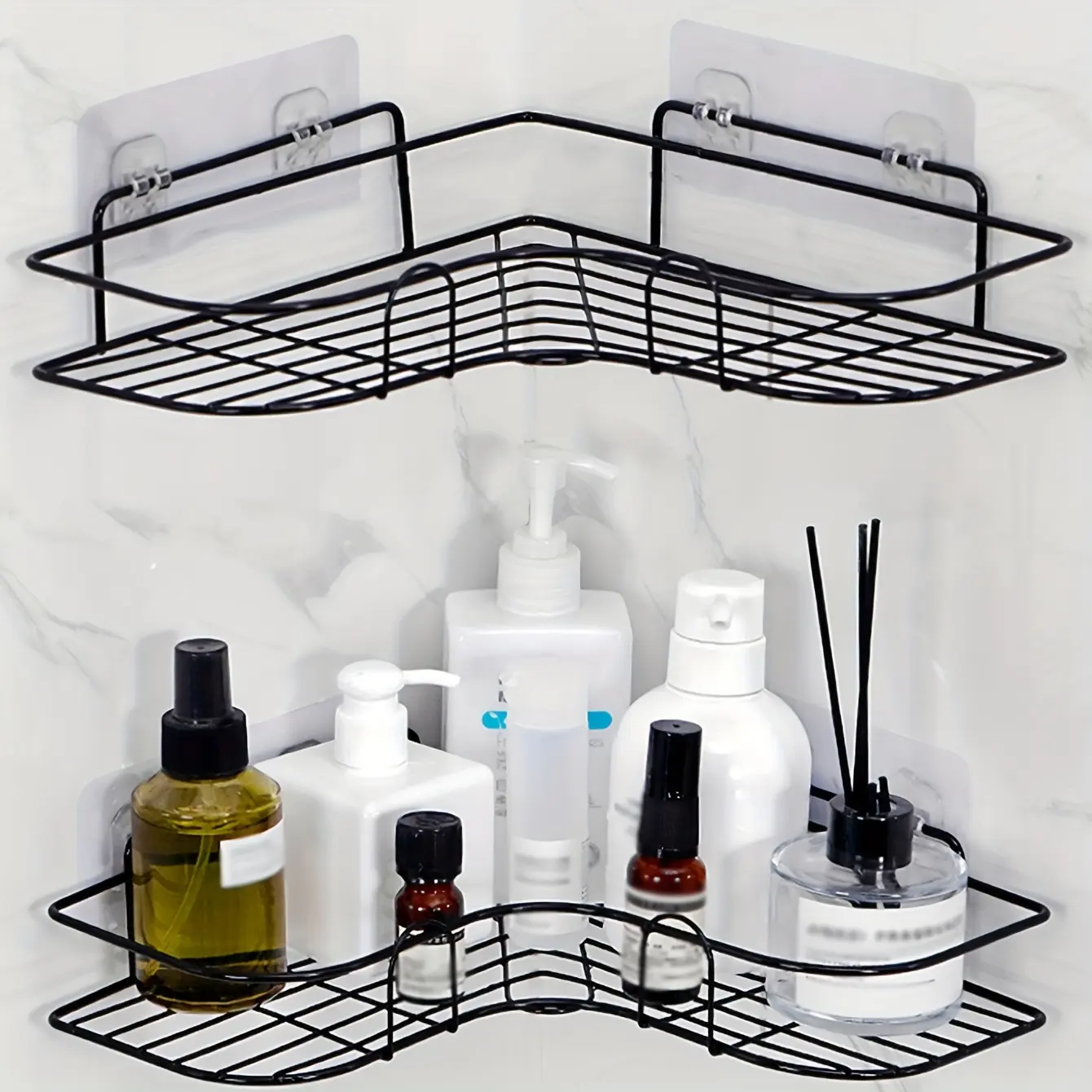 1pc Punch-free Triangle Rack, Corner Shelf, Dormitory Storage Rack, Storage Shelf For Bathroom & Kitchen