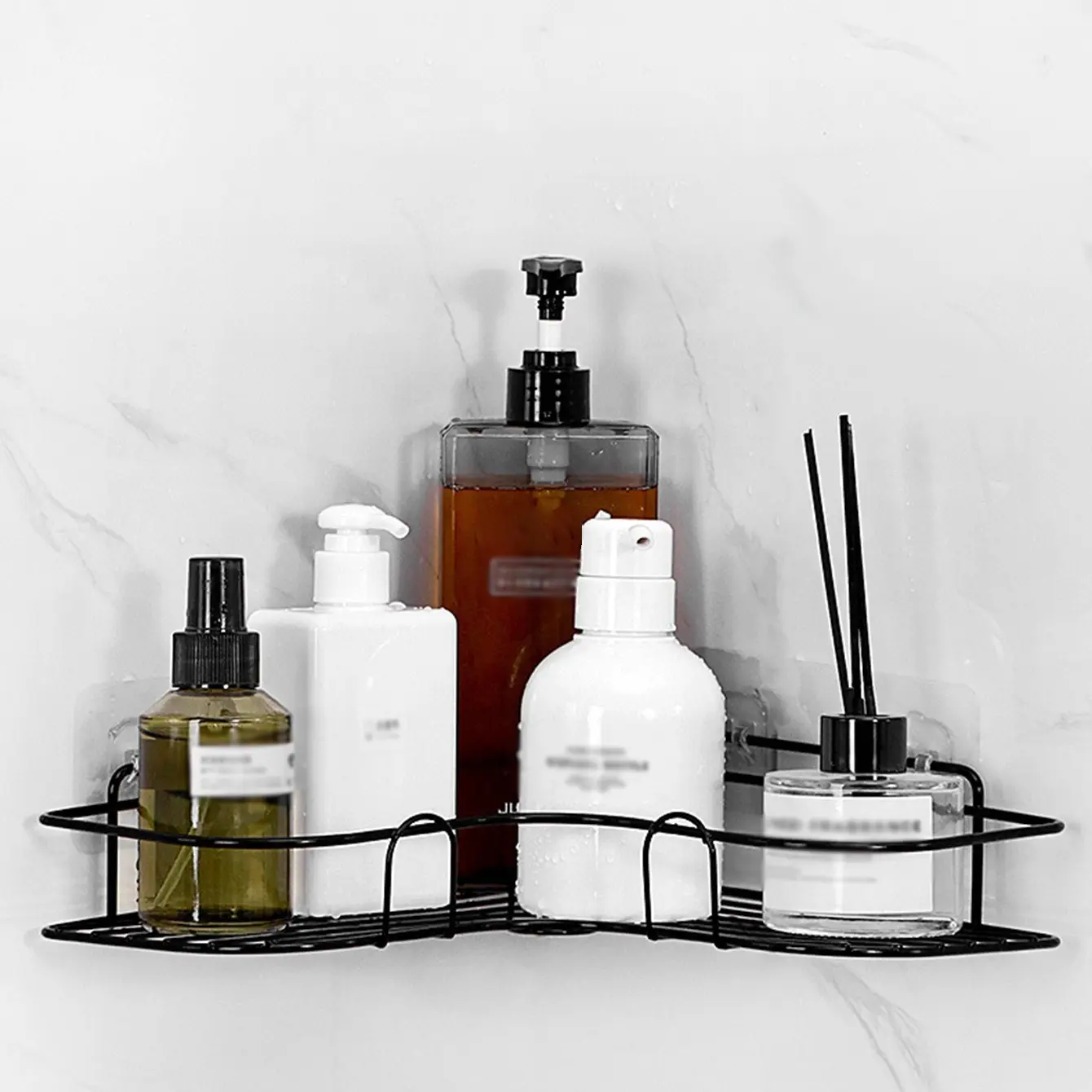 1pc Punch-free Triangle Rack, Corner Shelf, Dormitory Storage Rack, Storage Shelf For Bathroom & Kitchen