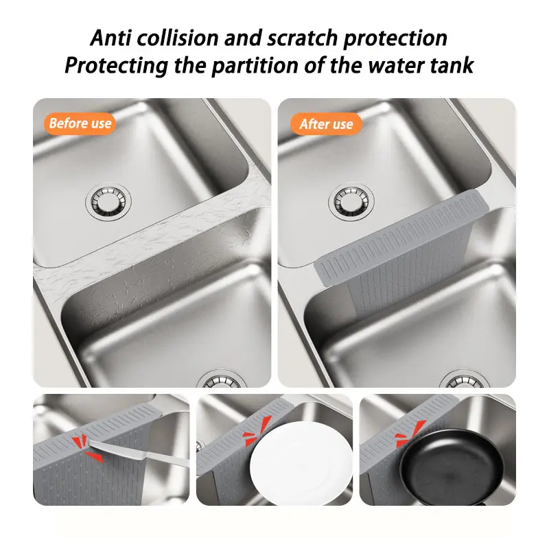 1PC Silicone Drain Pad Drying Mat Pots Dish Drain Mat For Kitchen Tableware Non-slip Mats Anti-scald Coaster Kitchen Utensils