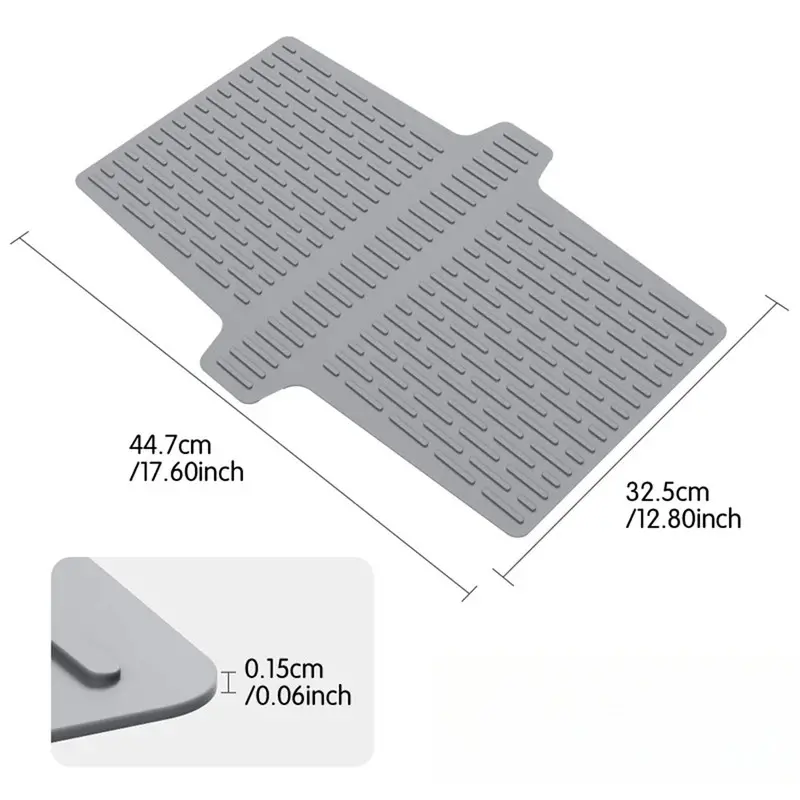 1PC Silicone Drain Pad Drying Mat Pots Dish Drain Mat For Kitchen Tableware Non-slip Mats Anti-scald Coaster Kitchen Utensils