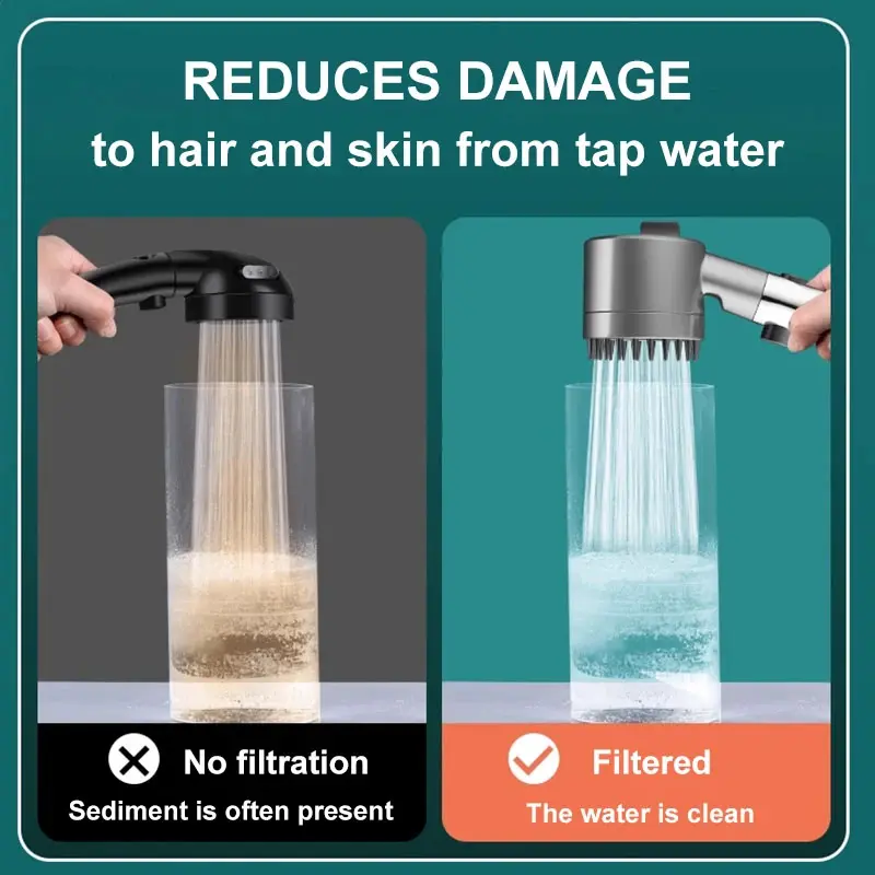 Hand Shower Filters, Set of 10 Replacement Filters for Hard Water, Remove Chlorine and Harmful Substances More Effectively