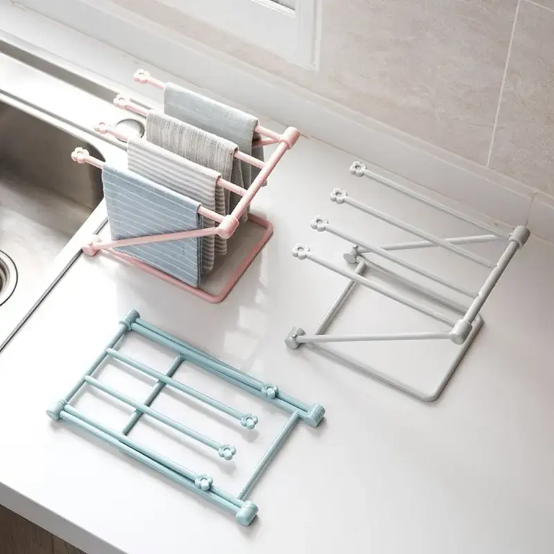 Trendy Foldable Display Racks Multifunctional Hair Hairpins Accessories Water Cup Rack Folding Desktop Storage Rack