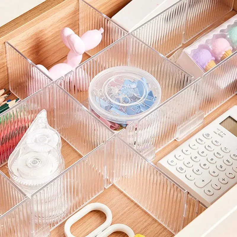 4/8PCS Adjustable Drawer Divider Partition Durable Storage Organiser Makeup Sock Underwear Drawer Organizer Board of Cabinets