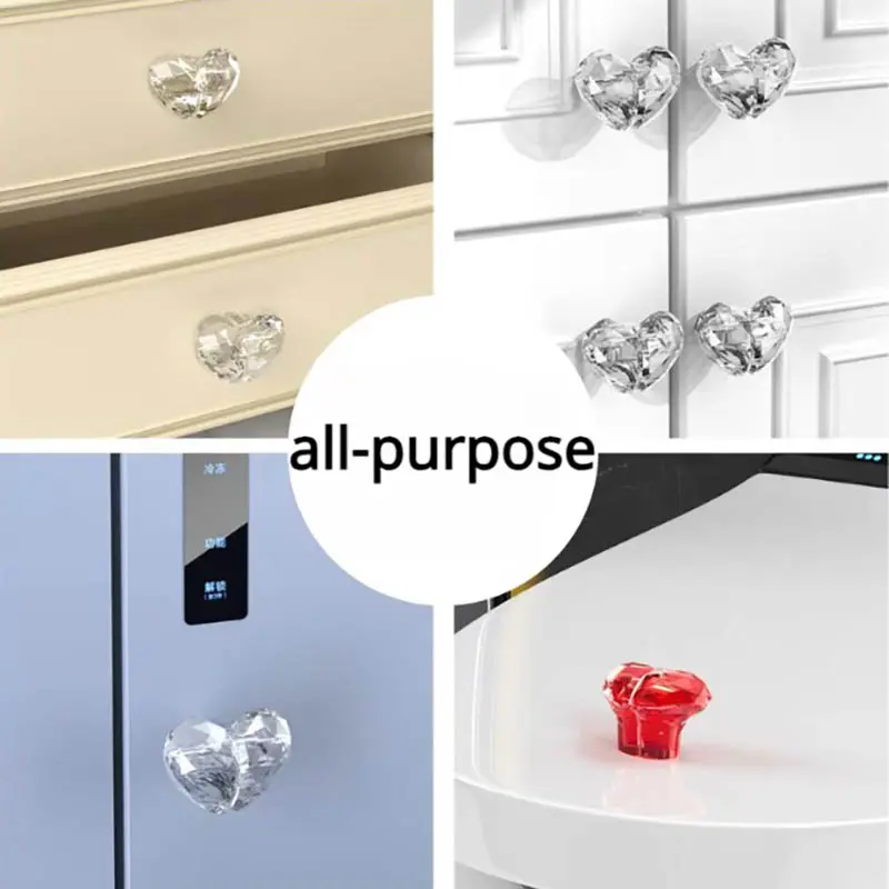 1pcs Heart-Shaped Toilet Flush Button - Easy Press Tank Lever with Nail Protector, Bathroom Decor Accessory