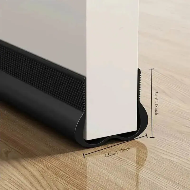 PVC Adjustable Door Bottom Seal Strip Weather Strip Under Door Draft Stopper Thicker Anti-Cold Gap Blocker Sealing Weather Strip