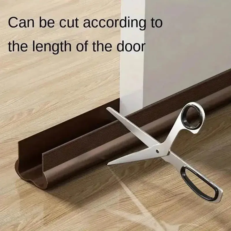 PVC Adjustable Door Bottom Seal Strip Weather Strip Under Door Draft Stopper Thicker Anti-Cold Gap Blocker Sealing Weather Strip