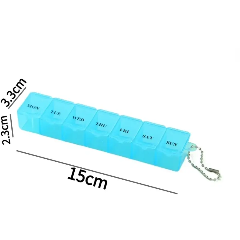 Mini boîte à médicaments hebdomadaire, organisateur de rangement, conteneur 7 grilles, treillis indépendant, tendance