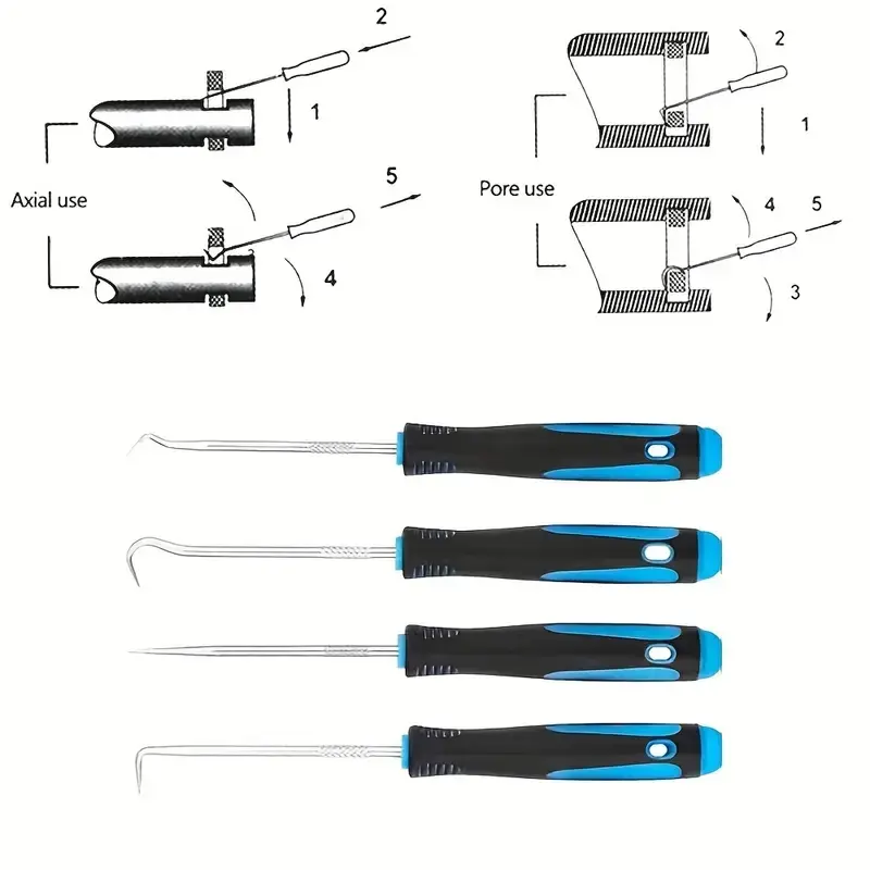 6PCS  Pick Hook Set Durable Extra Long O-Ring and Seal Remover Craft Hobby Tool Color Randomly bearing puller tool  tools  tools