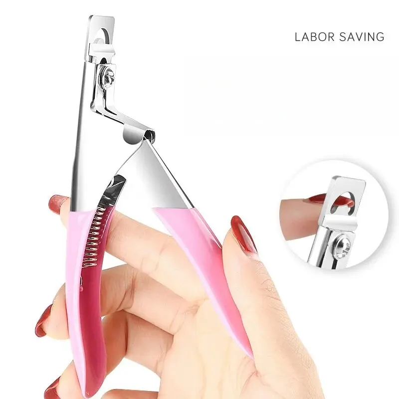 Manicure Slot-type Clipper Fake Nails Professional Nail Tip Scissors Crystal Nail UV Nail Extension Trimming Tool U-shaped SCISS